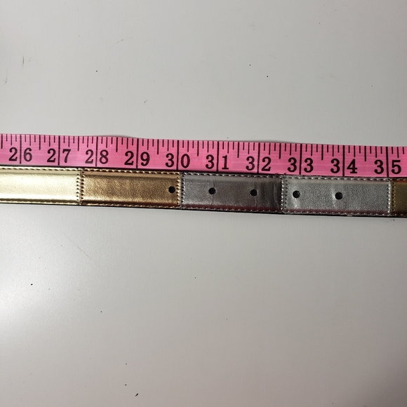 Metallic Gold Silver Bronze Thin Copper Leather Amiee Lynn Disco Fall Trend Blt - Picture 8 of 8